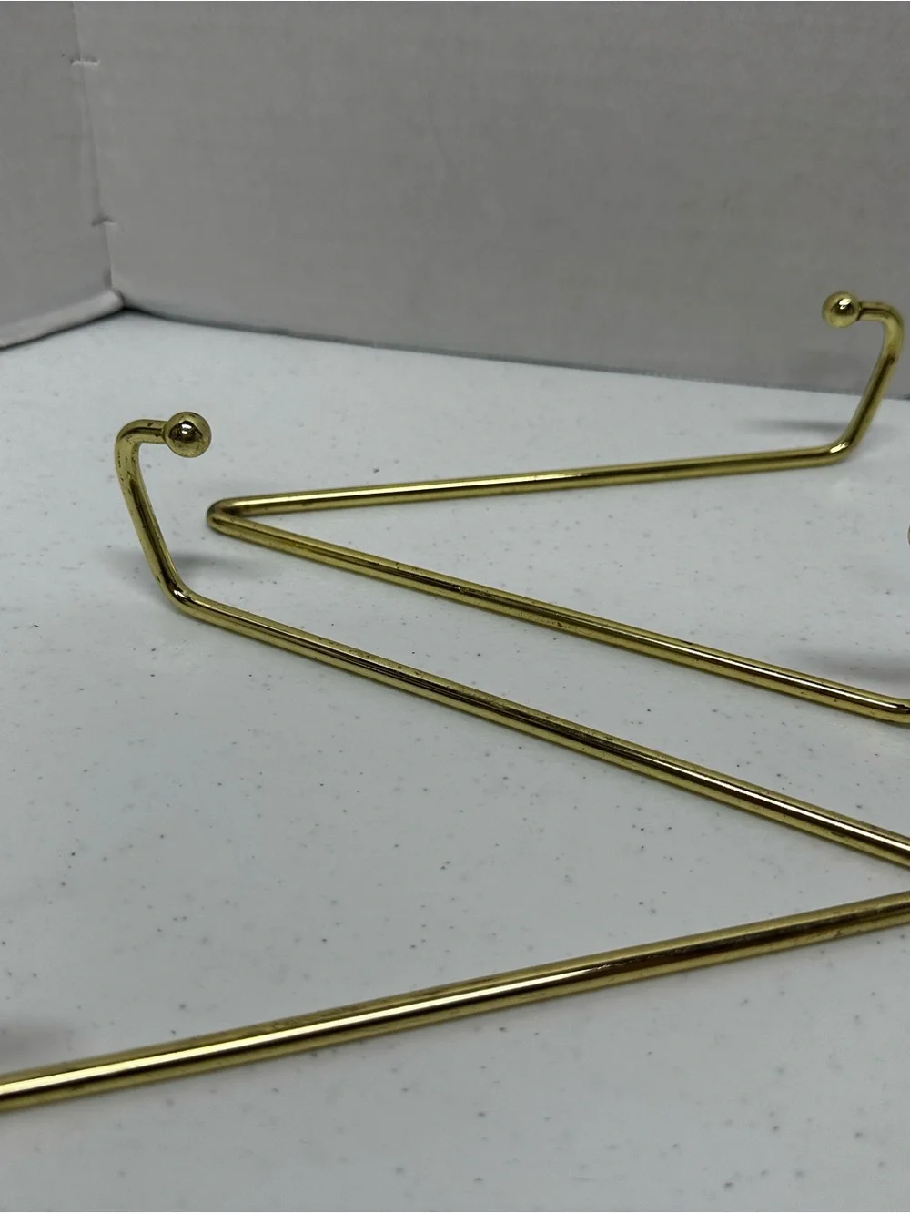 Vintage Gold Tone Wall Mount Plate Display Holders Hangers Set of 2